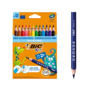 BIC Kids Evolution Colour Pencils Triangular Jumbo/Beginners 12's