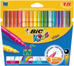 BIC Visa Felt Tip Pens 18's