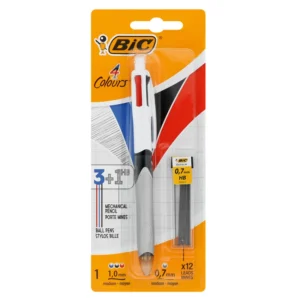 BIC 4-Colour Ballpen Retractable Fine 0.7 Carded