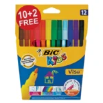BIC Visa Felt Tip Pens 10 + 2 Free