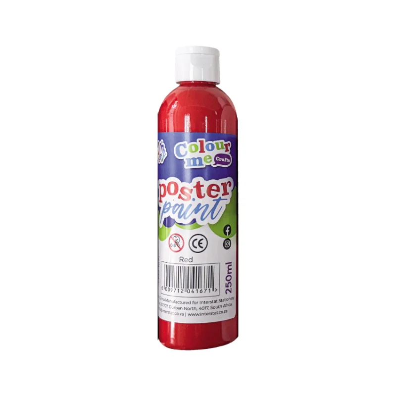 Colour ME CMC-1671 Poster Paint Bottle 250ml Red Colour ME CMC-1671 Poster Paint Bottle 250ml Red