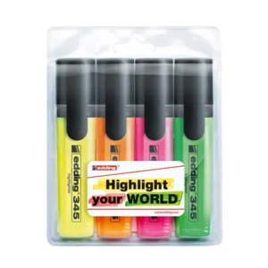 Edding E345 Highlighter Assorted Wallet 4 - Set