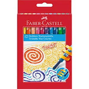 Faber CASTELL Twist Retractable Wax Crayons 12's