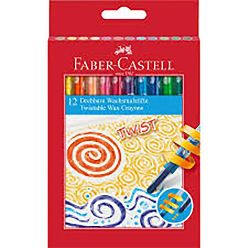 Faber CASTELL Twist Retractable Wax Crayons 12's Faber CASTELL Twist Retractable Wax Crayons 12's