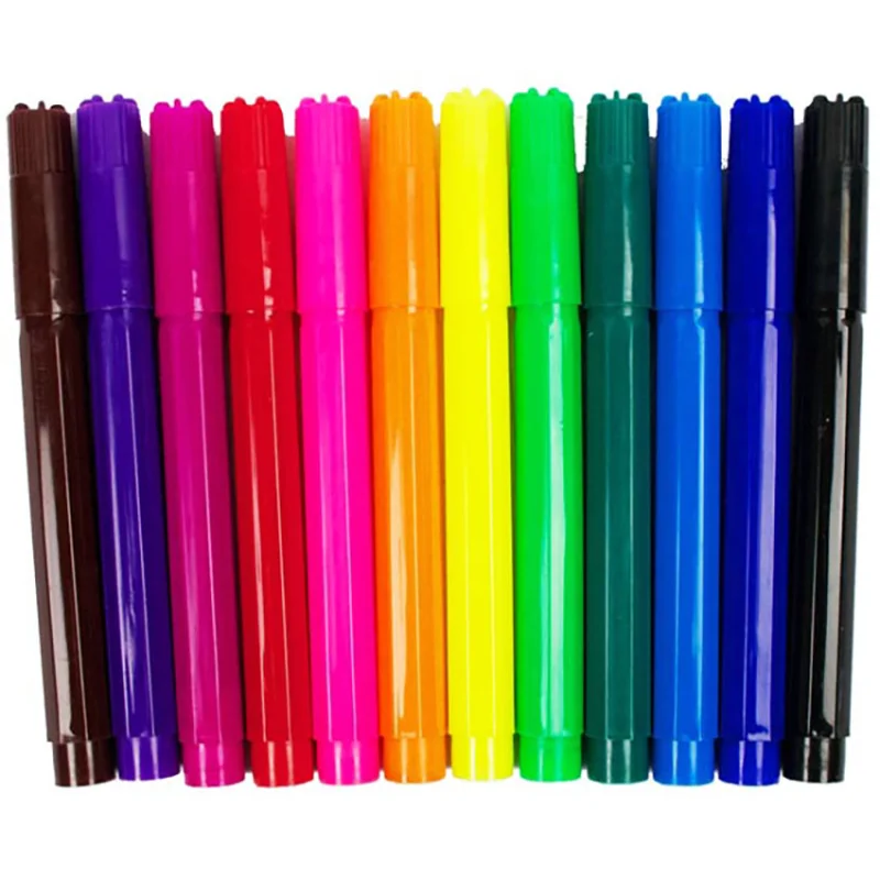 Foska Fibre Tip Pens Jumbo 12's Foska Fibre Tip Pens Jumbo 12's