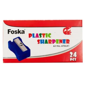 Foska Sharpener Plastic Single Hole Assorted (Pack of 24)