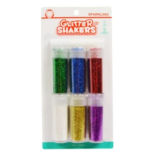 K BRAND Glitter Shakers 6 Colour + Glue - Set