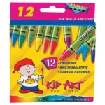 KID ART Wax Crayons 12's