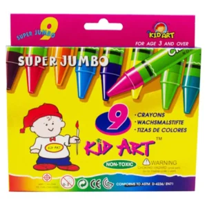 KID ART Wax Crayons Super Jumbo 9's