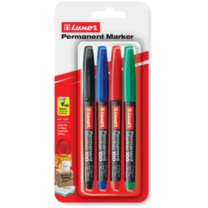 Luxor 100 Permanent Marker Bullet Fine Asstd Wallet 4 - Set