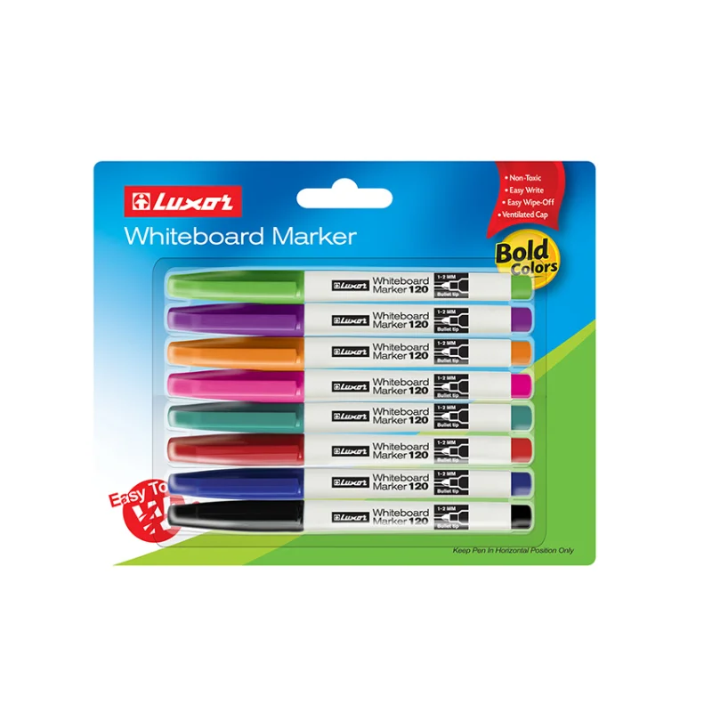 Luxor 120 Whiteboard Marker Bullet Fine Asstd 8 Colour - Set Luxor 120 Whiteboard Marker Bullet Fine Asstd 8 Colour - Set