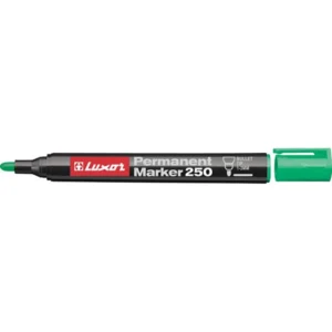 Luxor 250 Permanent Marker Bullet Medium Green (Pack of 12)