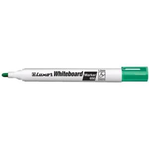 Luxor 650 Whiteboard Marker Bullet Medium Green (Pack of 12)