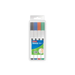 Luxor 650 Whiteboard Marker Bullet Medium Asstd Wallet 4 - Set