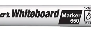 Luxor 650 Whiteboard Marker Bullet Medium Blue (Pack of 12)