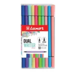 Luxor Dual Writer Fineliner Pastel Wallet 10 - Set