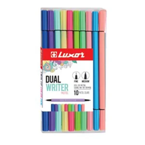 Luxor Dual Writer Fineliner Pastel Wallet 10 - Set
