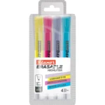 Luxor Erasable Highlighter Bright Asstd Card 4 - Set