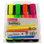 Luxor Text Marker Highlighter Bright Wallet 4 - Set