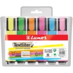 Luxor Text Marker Highlighter Bright Wallet 6 - Set