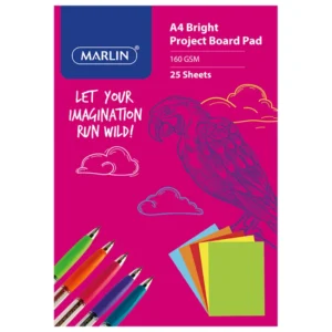 Marlin A4 Project Pad Bright Board 160g Asstd 25pg