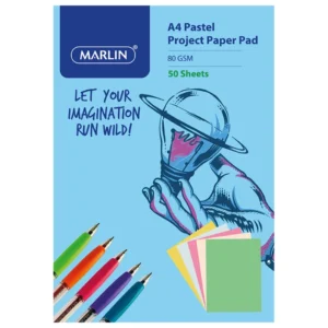 Marlin A4 Project Pad Pastel Paper Asstd 50pg