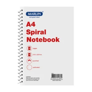 Marlin A4 Side Spiral Notebook Punched/Perforated 100pg