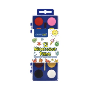 Marlin KIDS Water Colour Paint Box + Brush 12 Colour