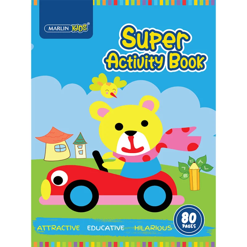 Marlin Super Activity Colouring Book 80pg Marlin Super Activity Colouring Book 80pg
