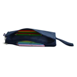 Nexx Fabric Pencil Case 2 Pocket Navy Blue