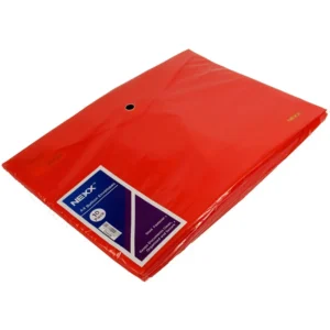 Nexx PP Button Envelope A4 Orange (Pack of 5)