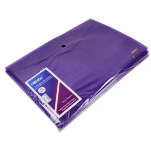 Nexx PP Button Envelope A4 Purple (Pack of 5)