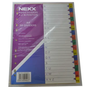 Nexx PVC Index A-Z 26 Position