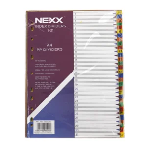 Nexx PVC Index Numbered 1-31