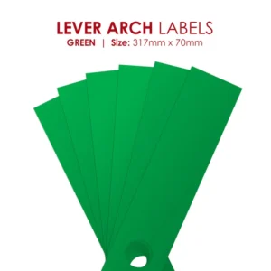 Redfern Lever Arch Labels Green 12's