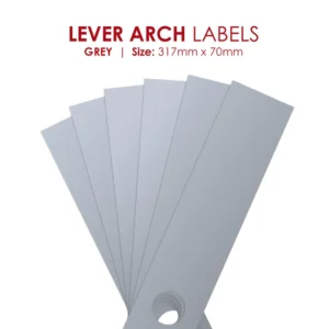 Redfern Lever Arch Labels Grey 12's