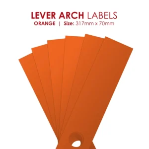 Redfern Lever Arch Labels Orange 12's