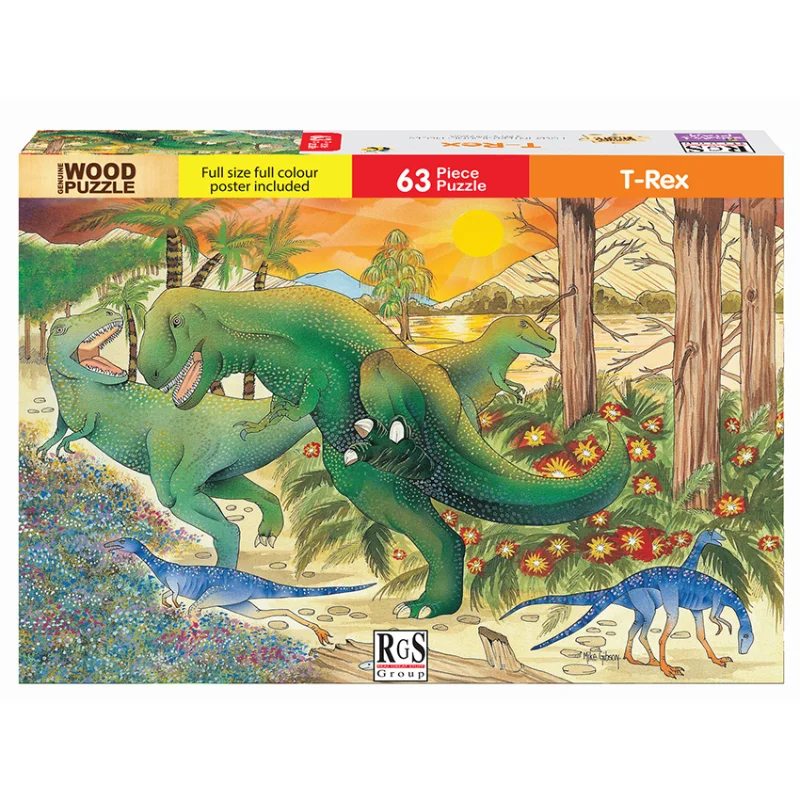 RGS A3 Dinosaur T-Rex Puzzle 63 Piece RGS A3 Dinosaur T-Rex Puzzle 63 Piece