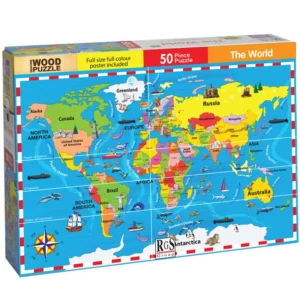 RGS A4 World Map Puzzle 50 Piece