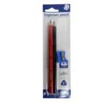 Staedtler Wood Free Pencil Tri-Grip Beginners + Sharpener