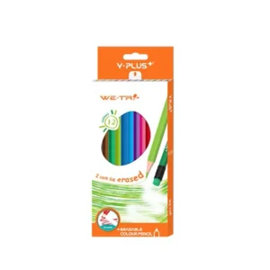 Y PLUS We Tri Erasable Colour Pencils 12's