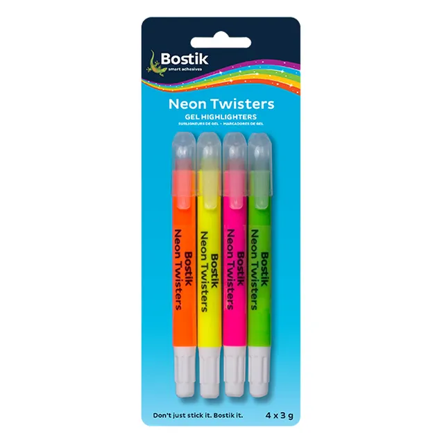 Bostik Twisters - Neon Neon Twisters 4pk Assorted