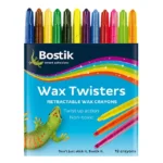 Bostik Twisters - Wax Retractable Wax Twisters Wallet 12 Assorted