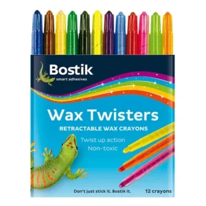 Bostik Twisters - Wax Retractable Wax Twisters Wallet 12 Assorted