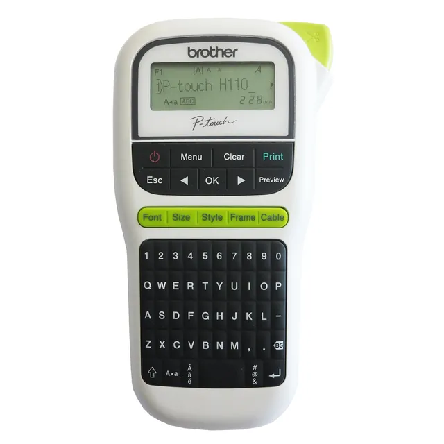 Brother Label Printers Handheld 2 Line Printer (Replaces PT-H105) Tze Tapes 6, 9 & 12mm Brother Label Printers Handheld 2 Line Printer (Replaces PT-H105) Tze Tapes 6, 9 & 12mm