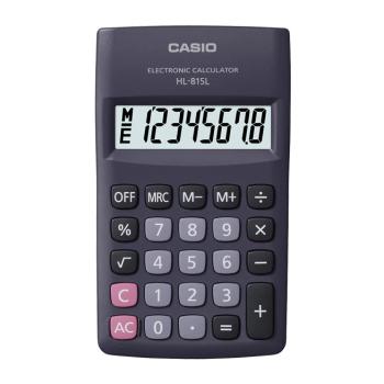 Casio HL815L 8 Digit Pocket Calculator Black Casio HL815L 8 Digit Pocket Calculator Black