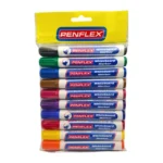 Penflex WB15 Whiteboard Marker Bullet Medium Asstd Wallet 10 - Set