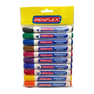 Penflex WB15 Whiteboard Marker Bullet Medium Asstd Wallet 10 - Set