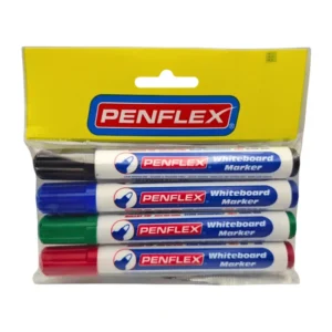 Penflex WB15 Whiteboard Marker Bullet Medium Asstd Wallet 4 - Set
