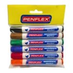Penflex WB15 Whiteboard Marker Bullet Medium Asstd Wallet 6 - Set